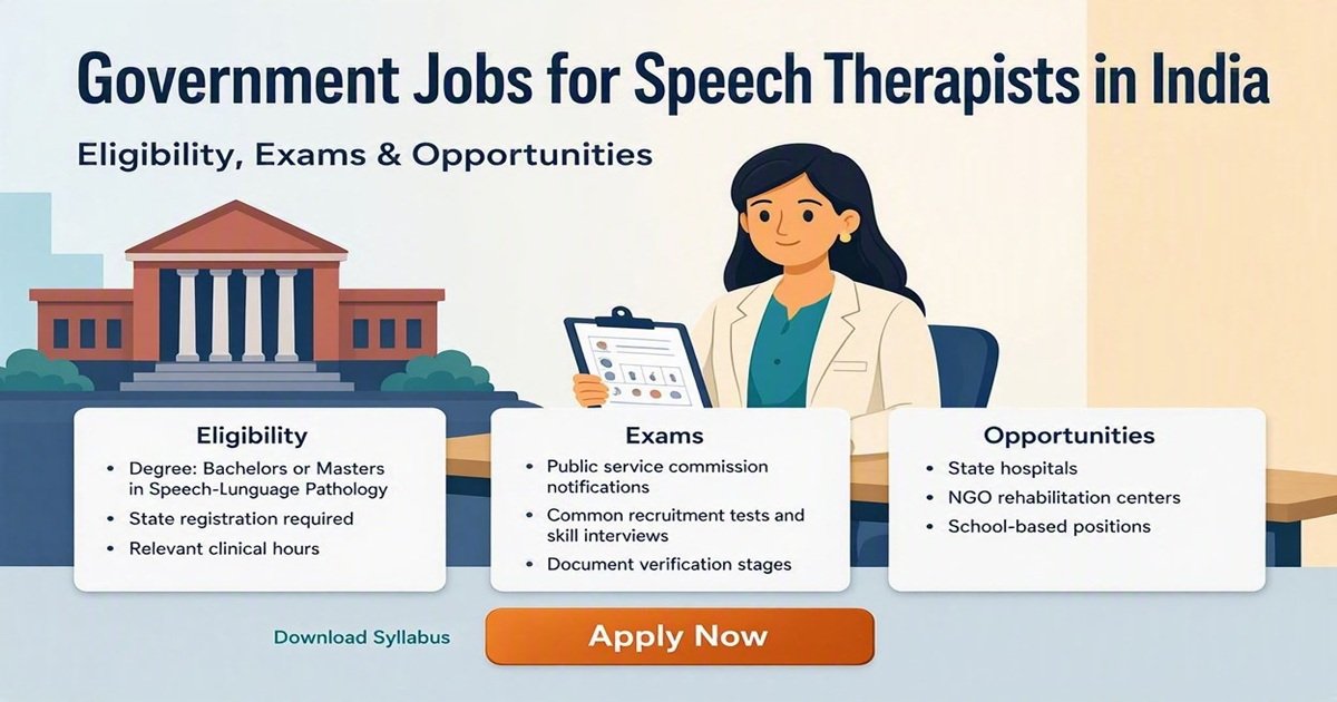 Government Jobs for Speech Therapists in India: Eligibility, Exams & Opportunities